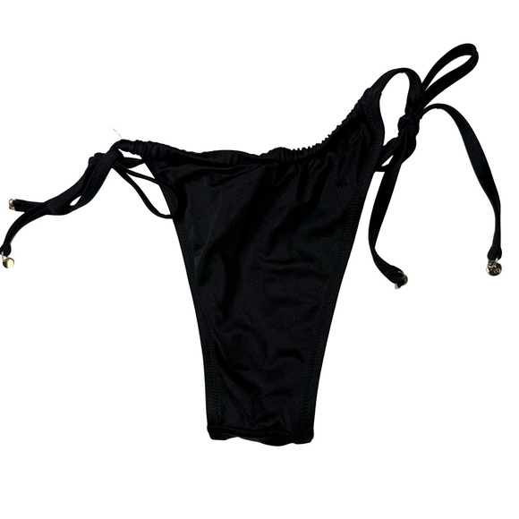 Victoria's Secret Cheetah Bikini Top 36D Black Bottom L Beach 2 Piece String Y2K - Picture 9 of 10